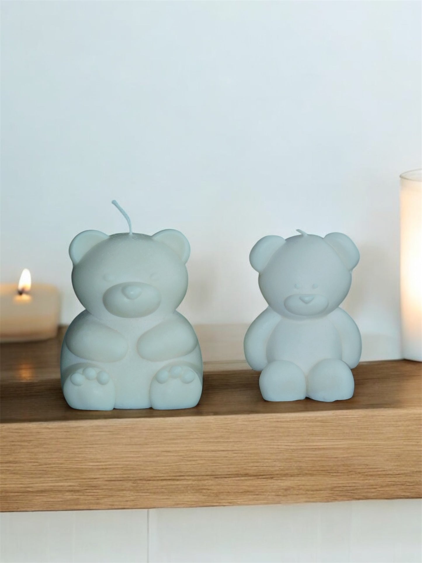 Bougies OURSON TEDDY BEAR ET BABY BEAR